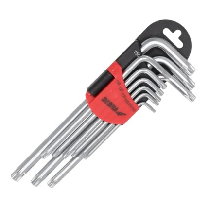 Torx raktai ilgi T10-T50 rinkinys 9vnt., CRV, 06F221