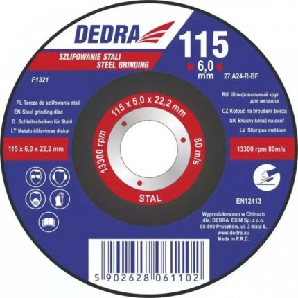 Šlifavimo diskas  plienui išgaubtas 230x6,0x22,2, F1325
