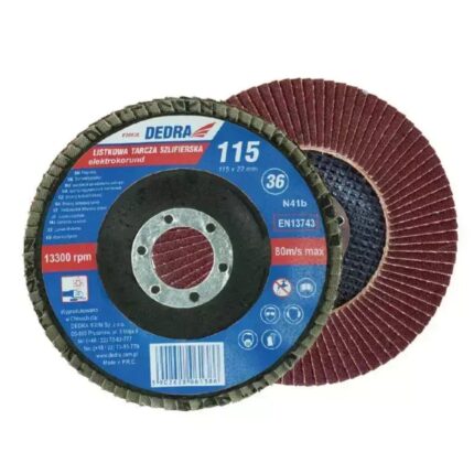 Veduoklinis šlifavimo diskas (lapelinis šlifavimo diskas) 125x22mm,120, F26120