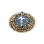 Vielos šepetys, diskinis, žalvariuotas, 63mm su strypu, F31-063
