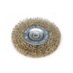 Vielos šepetys, diskinis, žalvariuotas, 100mm, angos skersmuo 12.7mm, F33-100