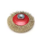 Vielos šepetys, diskinis, žalvariuotas, 115mm, sriegis M14, F38-115