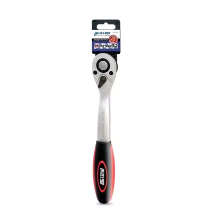 Raktas galvutems terkšlinis 1/2", 72T, CRV 6140, išlenktas, 17J317Z