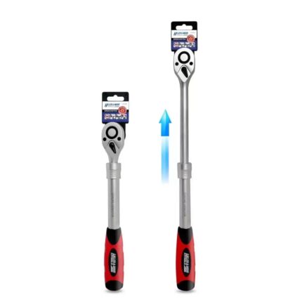Raktas galvutems terkšlinis 1/2", 72T, CRV 6140, teleskopinis 305-445 mm, 17J318Z