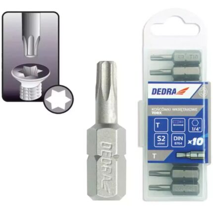 Atsuktuvo antgaliai Torx T30x25mm,10vnt. plast. dežute, 18A03T300-10