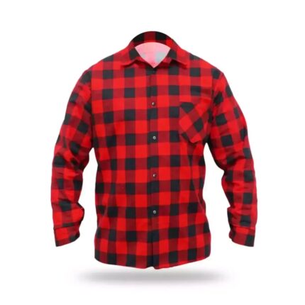 Flaneliniai marškineliai raudoni, dydis S, 100% medvilne, BH51F1-S
