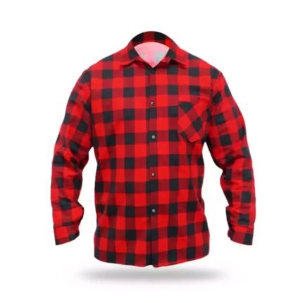 Flaneliniai marškineliai raudoni, dydis XL, 100 % medvilne, BH51F1-XL