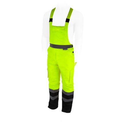 Šiltintas puskombinezonis,šviesą atspindintis,dydis:XXXL,geltonas, BH80SO1-XXXL