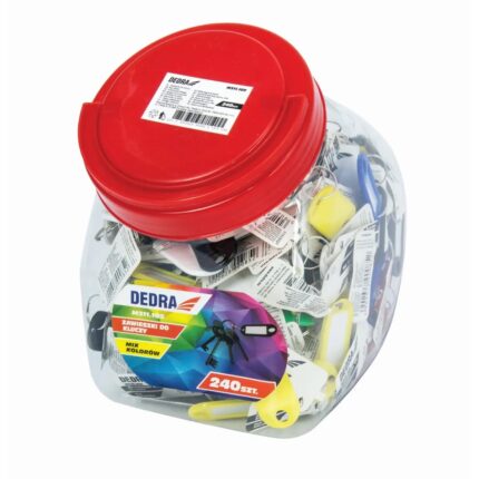 Raktu pakabukai 6 vnt./12 vnt./stiklainis 240 vnt., skirtingu spalvu, M311.105
