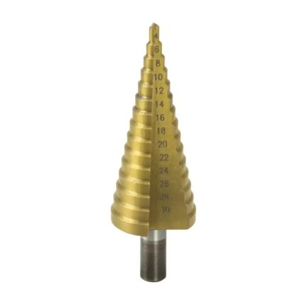 Pakopinis grąžtas 4-30mm, HSS, TiN, WMST0430
