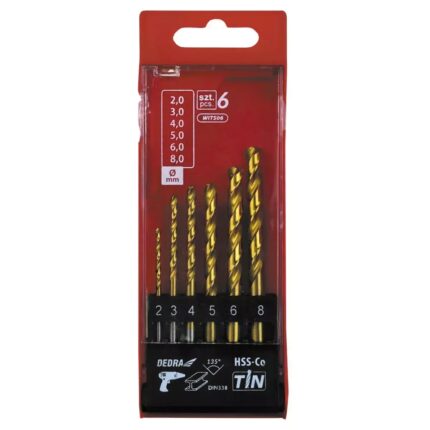 Rinkinys metalui HSS+kobaltas+TiN, 6 vnt 135°, WITS06