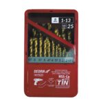 Rinkinys metalui HSS+kobaltas+TiN, 25 vnt 135°, WITS25