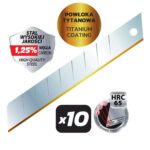 tiksliai laužomi ašmenys su titano danga 18mm 10 vnt., M9043